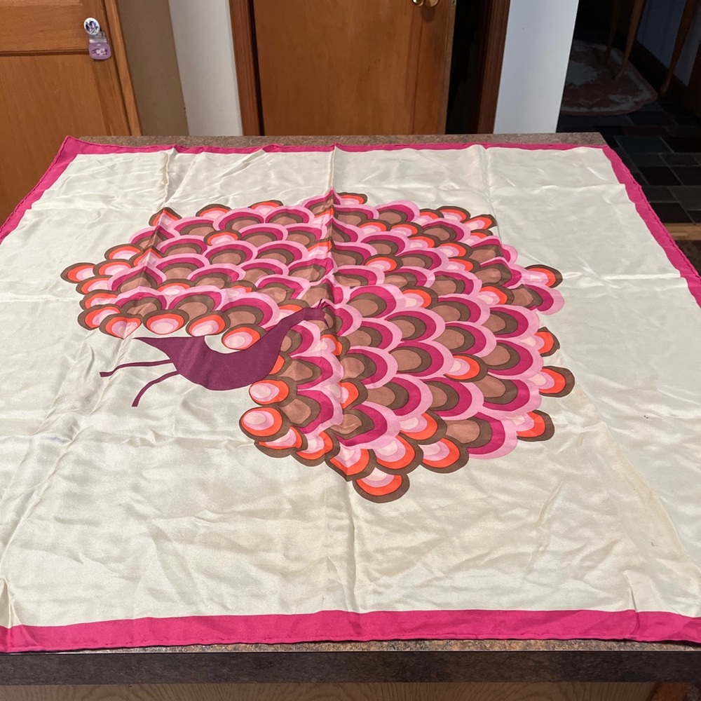 Vintage Bergdorf Goodman silk large scarf wrap